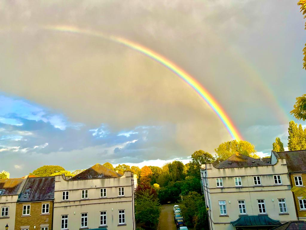 Rainbow over Brockwell Park, Brixton UK-1